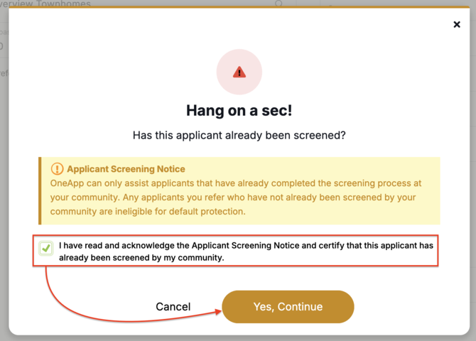 Partners - Referrals - PM Screening Req Prompt