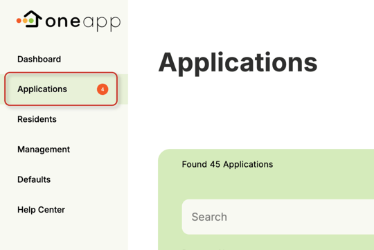 oneapp Applications Management Interface